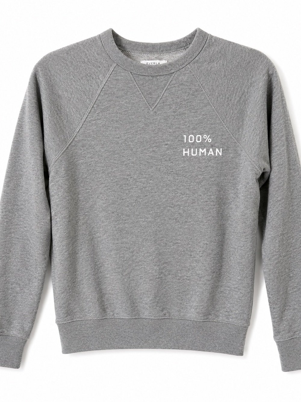Everlane Gray '100% HUMAN' Crewneck Sweatshirt XXXS